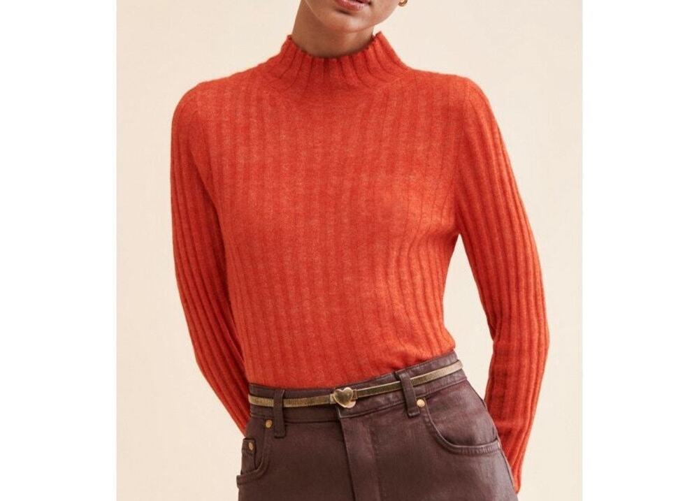 Madewell Harry Sheer Mock Neck Sweater Size XS
